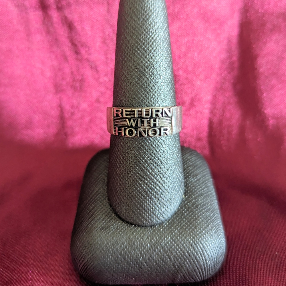 RETURN WITH HONOR Sterling Silver Ring 925 Ring Masters Military